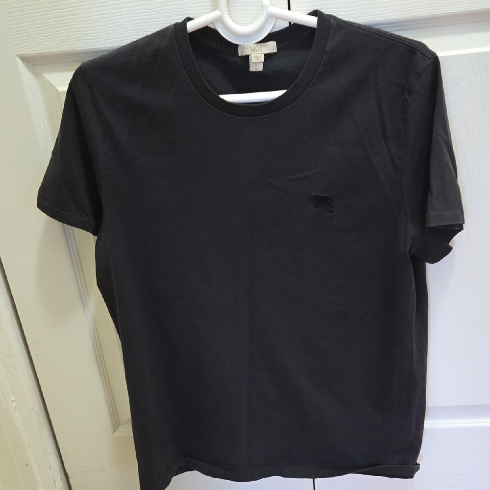 Burberry Black Short Sleeve Tee Classic Crew Neck
